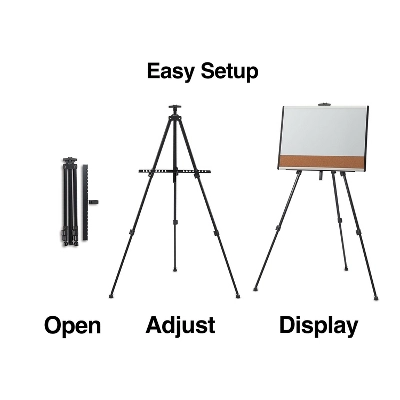 MyOfficeInnovations Tripod Display Easel 49" Black Aluminum (28070) 1843011 2 MyOfficeInnovations Tripod Display Easel 49" Black Aluminum (28070) 1843011 - Image 2
