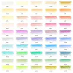 Arteza Pastel Colored Pencils, Set Of 50, Triangular Grip, Pre-Sharpened Coloring Pencils, Art Supplies For Coloring And Drawing