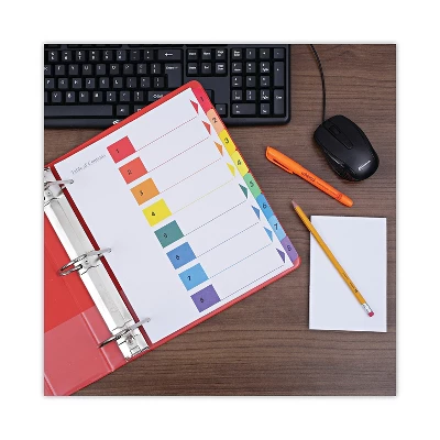 UNIVERSAL Table Of Contents Dividers Assorted Color 8-Tab 1-8 Letter White 6/PK 24802 6 UNIVERSAL Table Of Contents Dividers Assorted Color 8-Tab 1-8 Letter White 6/PK 24802 - Image 6