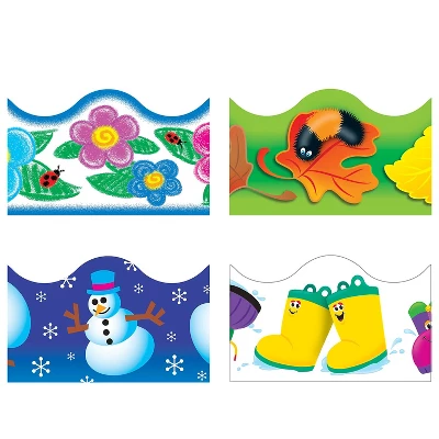 Trend Terrific Trimmers Pre-cut Reusable Four Seasons 156' Multi 92914 1 Trend Terrific Trimmers Pre-cut Reusable Four Seasons 156' Multi 92914