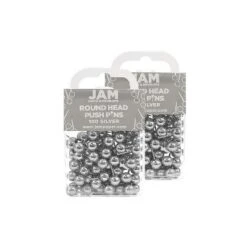 JAM Paper Colored Map Thumb Tacks Silver Round Head Push Pins 2 Packs Of 100 22432214A -Stationery Sphere Outlet Store GUEST f19a38b4 a200 4d40 af87 6df95d4d5361