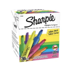 Sharpie Tank Highlighter Chisel Tip Assorted 36/Pack (2133496)