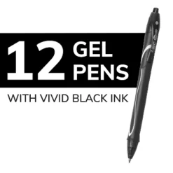 BIC Gel-ocity Quick Dry Retractable Gel Black Ink Medium 1 Dozen RGLCG11BK