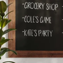 Flash Furniture Canterbury Wall Mount Magnetic Chalkboard Sign With Eraser, Hanging Wall Chalkboard Memo Board For Home, School, Or Business -Stationery Sphere Outlet Store GUEST f4c1f736 1144 4601 96d6 471c343dbc74