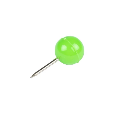 JAM PAPER Round Head Push Pins Lime Green 100/Pack (346RTLIGR) 2 JAM PAPER Round Head Push Pins Lime Green 100/Pack (346RTLIGR) - Image 2
