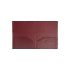 JAM Paper Heavy Duty 2-Pocket School Folders Burgundy 6/Pack (383HBGA)