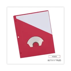 Universal Slash-Cut Pockets For Three-Ring Binders Jacket Letter 11 Pt. Red 10/Pack 61683 -Stationery Sphere Outlet Store GUEST f9e32288 dfa2 46fd 9d66 32f1b0ba9d65