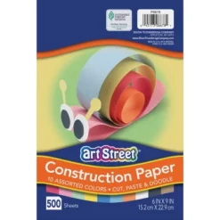 Prang Lightweight Construction Paper, 10 Assorted Colors, 6" X 9", 500 Sheets Per Pack, 2 Packs -Stationery Sphere Outlet Store GUEST fce7213f 3bb5 4967 a7d3 f18951de3d21