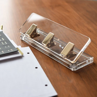 RUSSELL + HAZEL Acrylic Mini Three Hole Punch 1 RUSSELL + HAZEL Acrylic Mini Three Hole Punch