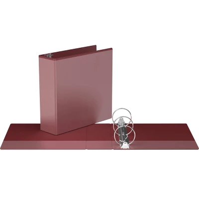 3" Premium Round Ring Binder 6pk Customizable View Burgundy - Easyview 1 3" Premium Round Ring Binder 6pk Customizable View Burgundy - Easyview