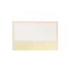 JAM Paper Laminated Two-Pocket Glossy Presentation Folders Ivory Bulk 25/Pack 385GIVD
