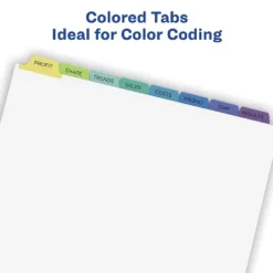 Avery Print & Apply Clear Label Dividers W/Color Tabs 8-Tab Letter 25 Sets 11993 -Stationery Sphere Outlet Store GUEST ffddc9c0 68e6 4cee a639 0225e674dcef